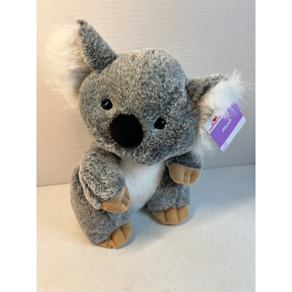 Walmart Koala Bear Plush Stuffed Animal Gray White Heart AVT-4706-B NWT